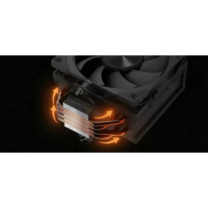 Disipador de CPU MODECOM Volcano 0C T100 120 negro — disipador de torre, ventilador de 120 mm