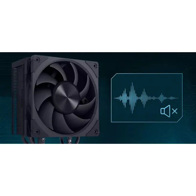 Disipador de CPU MODECOM Volcano 0C T100 120 negro — disipador de torre, ventilador de 120 mm