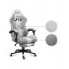 Silla gamer Huzaro FORCE 4.7 asiento envolvente gris – tejido, asiento y respaldo acolchados, reposapiés, peso máx. 140 kg, altura 113–123 cm