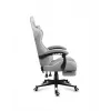 Silla gamer Huzaro FORCE 4.7 asiento envolvente gris – tejido, asiento y respaldo acolchados, reposapiés, peso máx. 140 kg, altura 113–123 cm