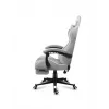 Silla gamer Huzaro FORCE 4.7 asiento envolvente gris – tejido, asiento y respaldo acolchados, reposapiés, peso máx. 140 kg, altura 113–123 cm