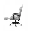 Silla gamer Huzaro FORCE 4.7 asiento envolvente gris – tejido, asiento y respaldo acolchados, reposapiés, peso máx. 140 kg, altura 113–123 cm
