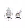 Silla gamer Huzaro FORCE 4.7 RGB blanca — asiento envolvente acolchado de tejido, carga máx. 140 kg, regulable en altura 43–53 cm, inclinación 90–140°