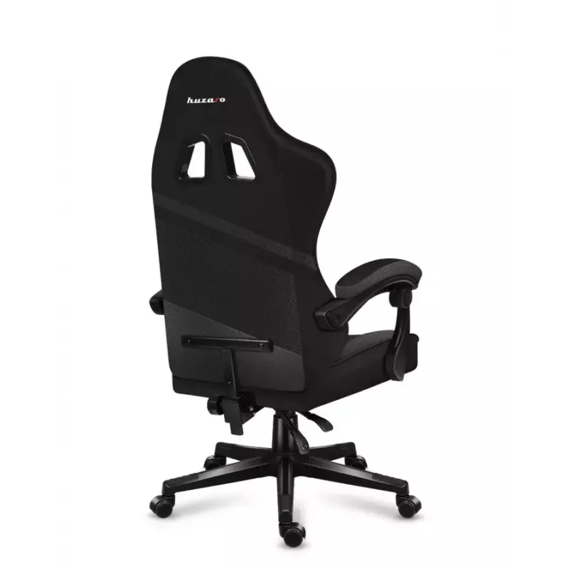 Silla gamer Huzaro FORCE 4.4 CARBON — asiento deportivo acolchado de tejido, altura 115–125 cm, carga máx. 130 kg, base de acero, reposabrazos regulables