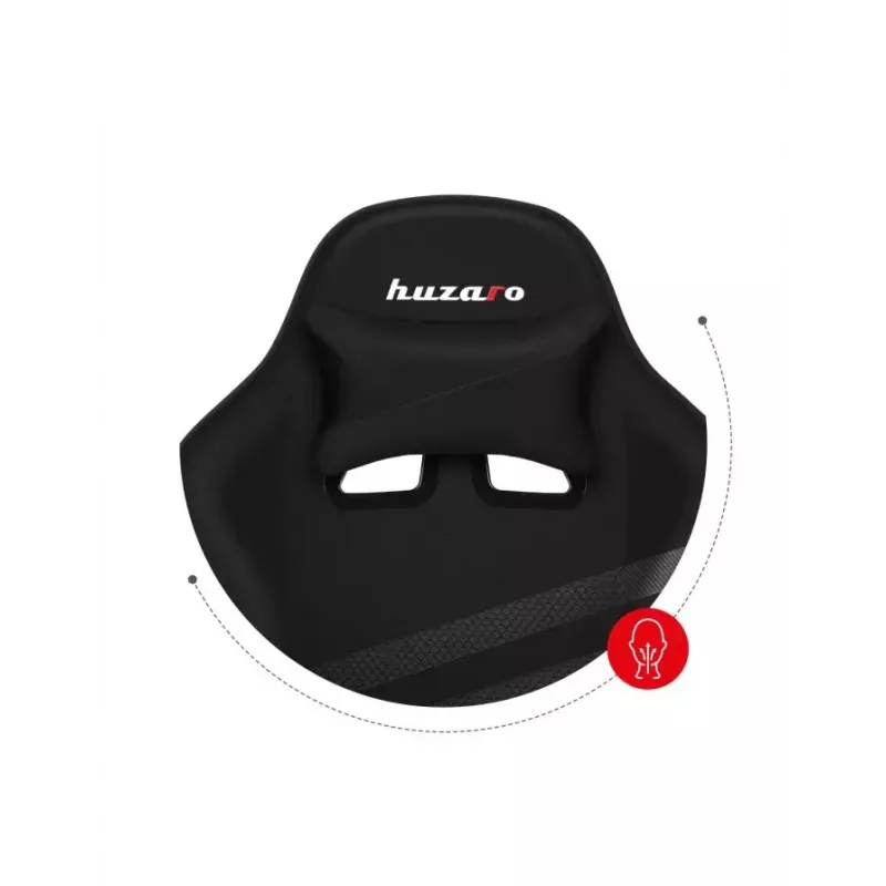 Silla gamer Huzaro FORCE 4.4 CARBON — asiento deportivo acolchado de tejido, altura 115–125 cm, carga máx. 130 kg, base de acero, reposabrazos regulables