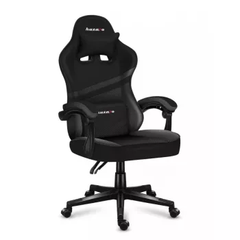 Silla gamer Huzaro FORCE 4.4 CARBON — asiento deportivo acolchado de tejido, altura 115–125 cm, carga máx. 130 kg, base de acero, reposabrazos regulables