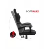 Silla gaming Huzaro FORCE 4.4 con asiento envolvente negra gris — tejido mesh, máx. 130 kg, altura ajustable 45–55 cm, 5 ruedas