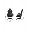 Silla gaming Huzaro FORCE 4.4 con asiento envolvente negra gris — tejido mesh, máx. 130 kg, altura ajustable 45–55 cm, 5 ruedas