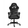 Silla gaming Huzaro FORCE 4.4 con asiento envolvente negra gris — tejido mesh, máx. 130 kg, altura ajustable 45–55 cm, 5 ruedas