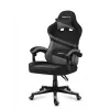 Silla gaming Huzaro FORCE 4.4 con asiento envolvente negra gris — tejido mesh, máx. 130 kg, altura ajustable 45–55 cm, 5 ruedas