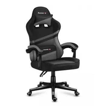 Silla gaming Huzaro FORCE 4.4 con asiento envolvente negra gris — tejido mesh, máx. 130 kg, altura ajustable 45–55 cm, 5 ruedas