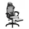Silla gaming Huzaro Force 3.7 gris — silla gaming ergonómica, altura ajustable 107,5–116,5 cm, ancho de asiento 47 cm
