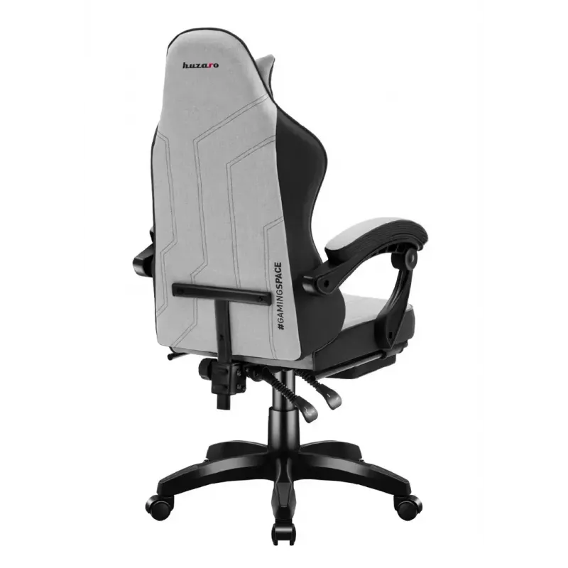Silla gaming Huzaro Force 3.7 gris — silla gaming ergonómica, altura ajustable 107,5–116,5 cm, ancho de asiento 47 cm