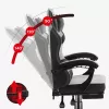 Silla gaming Huzaro Force 3.7 gris — silla gaming ergonómica, altura ajustable 107,5–116,5 cm, ancho de asiento 47 cm