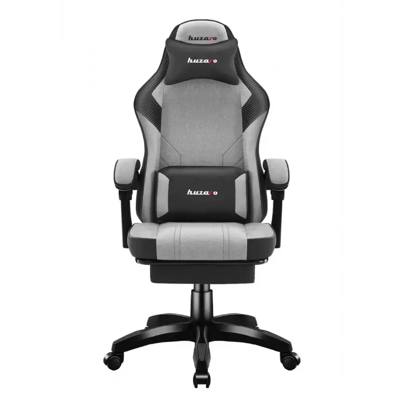 Silla gaming Huzaro Force 3.7 gris — silla gaming ergonómica, altura ajustable 107,5–116,5 cm, ancho de asiento 47 cm