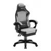 Silla gaming Huzaro Force 3.7 gris — silla gaming ergonómica, altura ajustable 107,5–116,5 cm, ancho de asiento 47 cm