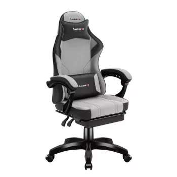 Silla gaming Huzaro Force 3.7 gris — silla gaming ergonómica, altura ajustable 107,5–116,5 cm, ancho de asiento 47 cm