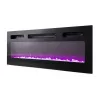 Mueble TV Cama Meble EVA con chimenea eléctrica 180x40x52 cm grafito/grafito brillante