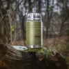 Termo para almuerzo M-TAC UN-R02-750A 750 ml con cuchara plegable de acero inoxidable, verde oliva