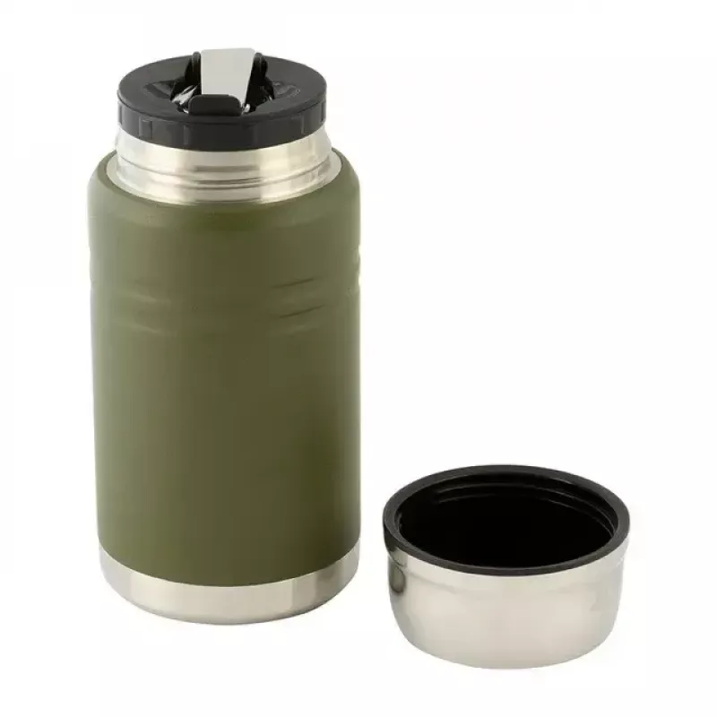 Termo para almuerzo M-TAC UN-R02-750A 750 ml con cuchara plegable de acero inoxidable, verde oliva