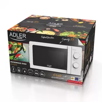 Microondas solo Adler AD 6205, 700 W, 20 L