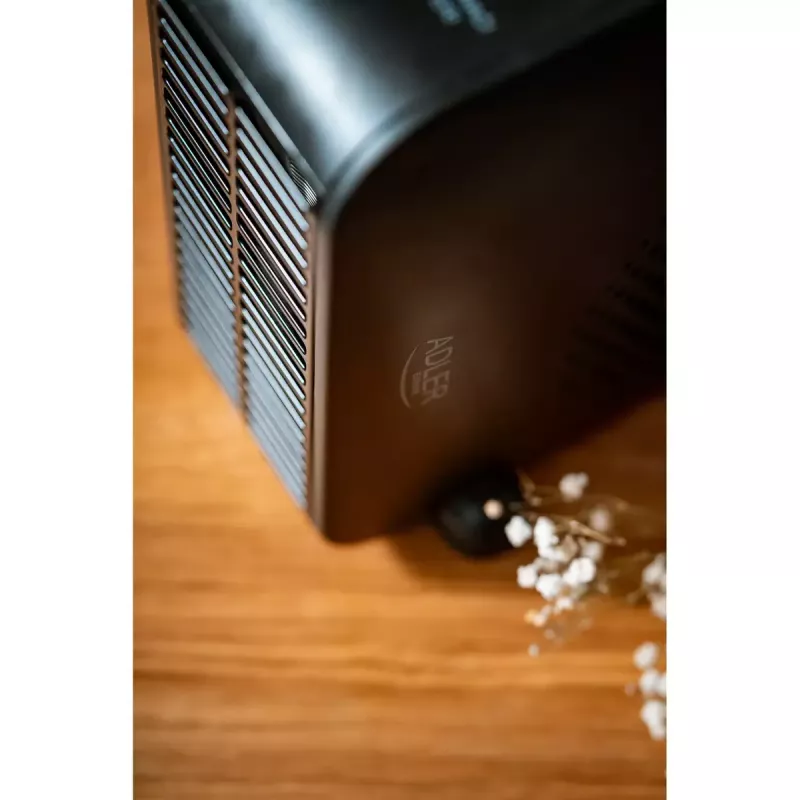 Calefactor de ventilador Adler AD 7725B, 2000 W, 2 niveles de potencia, termostato regulable, negro