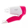 Secador de pelo Adler AD 2259 — 1200 W, 2 velocidades, mango plegable, boquilla de peinado, rosa/blanco