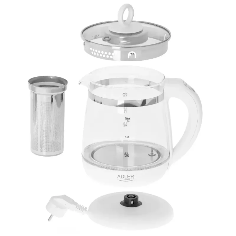Hervidor de agua Adler AD 1299 1,5 L 1850 W blanco
