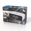 Despertador Adler AD 1192W – despertador de mesita de noche compacto con cargador inalámbrico y entrada AUX, blanco