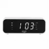 Despertador Adler AD 1192W – despertador de mesita de noche compacto con cargador inalámbrico y entrada AUX, blanco