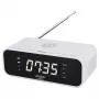 Despertador Adler AD 1192W – despertador de mesita de noche compacto con cargador inalámbrico y entrada AUX, blanco