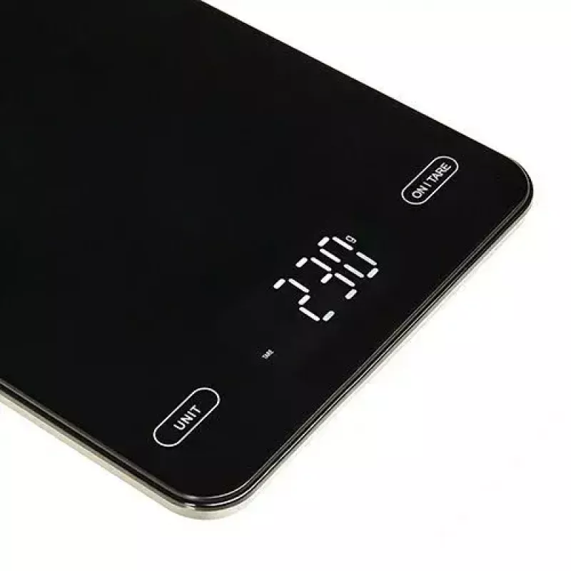 Báscula de cocina electrónica Adler AD 3177b – capacidad 10 kg, precisión 1 g, negra, superficie de cristal