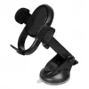 Soporte para móvil de coche IBOX H-9 ángulo ajustable universal compatible con smartphones, soporte con ventosa, negro, plástico