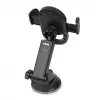 Soporte para móvil de coche IBOX H-9 ángulo ajustable universal compatible con smartphones, soporte con ventosa, negro, plástico
