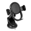 Soporte para móvil de coche IBOX H-9 ángulo ajustable universal compatible con smartphones, soporte con ventosa, negro, plástico