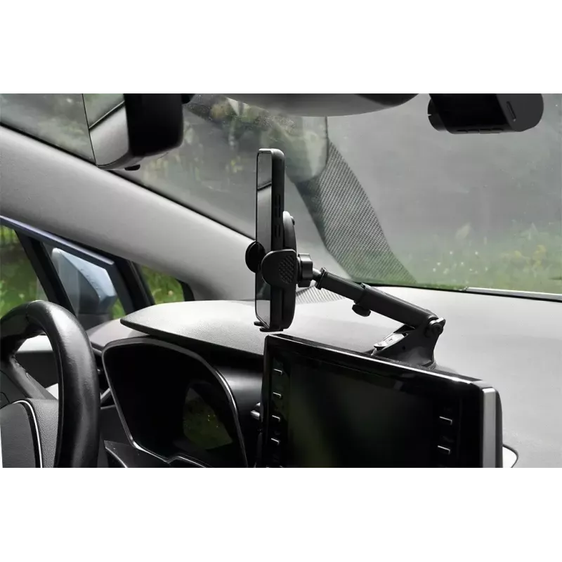Soporte para móvil de coche IBOX H-9 ángulo ajustable universal compatible con smartphones, soporte con ventosa, negro, plástico