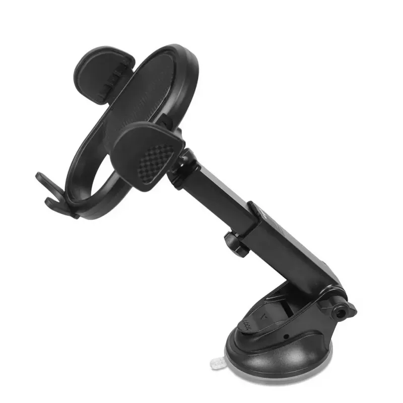 Soporte para móvil de coche IBOX H-9 ángulo ajustable universal compatible con smartphones, soporte con ventosa, negro, plástico