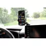 Soporte para móvil de coche IBOX H-9 ángulo ajustable universal compatible con smartphones, soporte con ventosa, negro, plástico