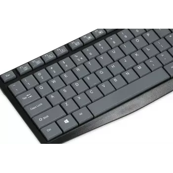 Teclado USB con cable IBOX Eris IKC2010G — tamaño completo 105 teclas, USB, gris/negro, resistente al agua, cable de 1,8 m