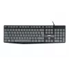 Teclado USB con cable IBOX Eris IKC2010G — tamaño completo 105 teclas, USB, gris/negro, resistente al agua, cable de 1,8 m