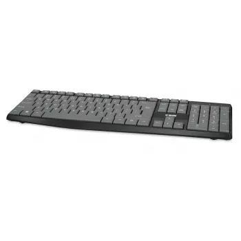 Teclado USB con cable IBOX Eris IKC2010G — tamaño completo 105 teclas, USB, gris/negro, resistente al agua, cable de 1,8 m