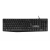 Teclado USB con cable IBOX Eris IKC2010B – tamaño completo 105 teclas, USB, resistente al agua, negro