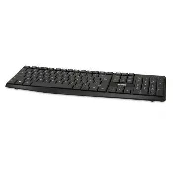 Teclado USB con cable IBOX Eris IKC2010B – tamaño completo 105 teclas, USB, resistente al agua, negro