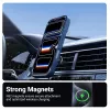 Funda protectora MagSafe Crong Hybrid Matte Magnetic para iPhone 17 Pro — PC + TPU, azul marino translúcido