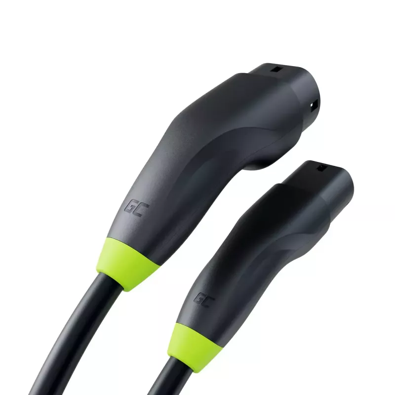 Green Cell Snap Type 2 cable de carga para vehículos eléctricos, 11 kW, 7 m