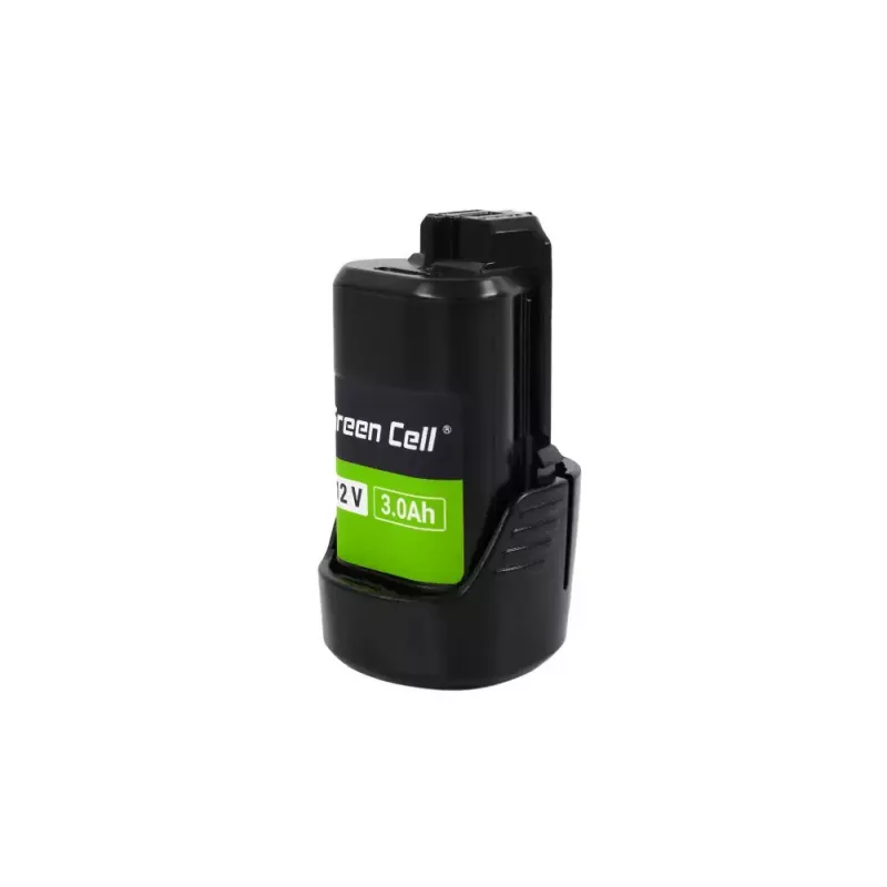 Batería para atornillador Green Cell PTBO12V3 — Li-Ion 3 Ah, medidas 5,1×4,7×8,6 cm