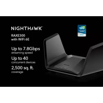 Router WiFi Netgear Nighthawk RAXE300, Wi-Fi 6E, switch de 4 puertos