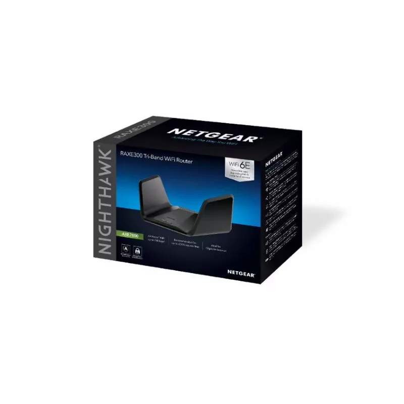 Netgear Nighthawk RAXE300 router inalámbrico, Wi-Fi 6E, switch de 4 puertos