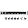 StarTech.com dock USB-C y USB-A - dock dual monitor 4K 60Hz DisplayPort + HDMI - estación de acoplamiento USB 3.0 híbrida para portátiles USB-C o USB-A - 6x USB Type-A, GbE - USB 3.1 Gen 1 - Mac/Windows