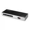 StarTech.com dock USB-C y USB-A - dock dual monitor 4K 60Hz DisplayPort + HDMI - estación de acoplamiento USB 3.0 híbrida para portátiles USB-C o USB-A - 6x USB Type-A, GbE - USB 3.1 Gen 1 - Mac/Windows